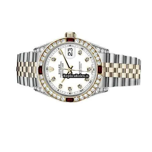 Fabulous Replica Rolex Lady-datejust 69173 Automatic Movement 26mm Gold/steel Case Womens Watch - Image 2