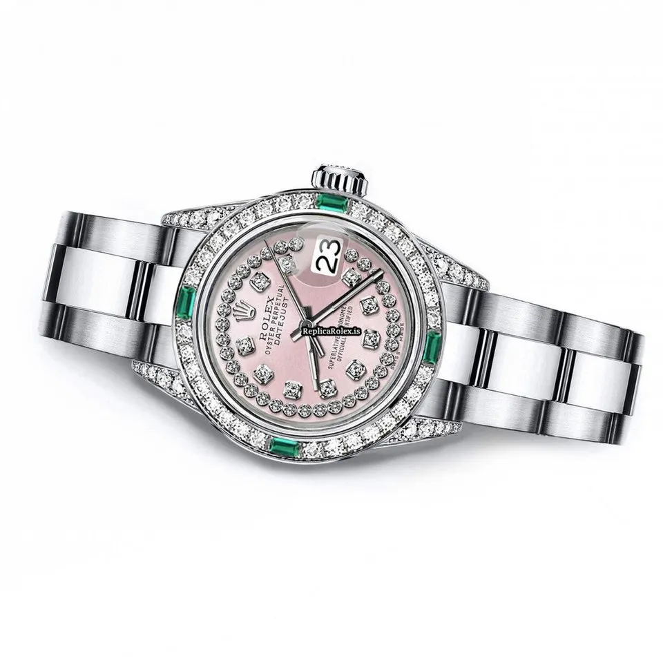 Discount Fake Rolex Oyster Perpetual Lady Date 69160 Automatic Movement 26mm Steel Case Womens Watch - Image 2