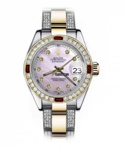 Neat Fakes Rolex Lady-datejust 69173 Automatic Movement 26mm Gold/steel Case Womens Watch