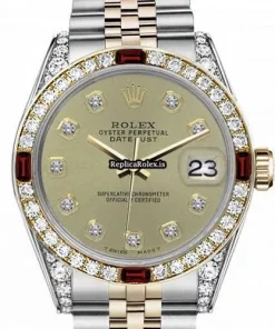 Reliable Replica Rolex Lady-datejust 69173 Automatic Movement 31mm Gold/steel Case Womens Watch