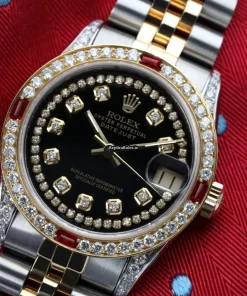Well Made Replica Rolex Lady-datejust 69173 Automatic Movement 31mm Gold/steel Case Womens Watch