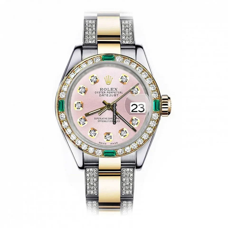 Affordable Replica Rolex Lady-datejust 69173 Automatic Movement 26mm Gold/steel Case Womens Watch