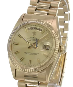 Great Replicas Rolex Day-date 36 1803 Caliber 1556 Automatic Movement 36mm Yellow Gold Case Mens/unisex Watch