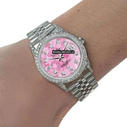 Unique Replica Rolex Oyster Perpetual Lady Date 69160 Automatic Movement 26mm Steel Case Womens Watch - Image 4