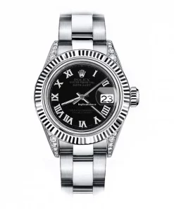 Good Fake Rolex Oyster Perpetual Lady Date 69160 Automatic Movement 26mm Steel Case Womens Watch