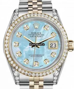 Nice Copy Rolex Lady-datejust 68274 Automatic Movement 31mm Gold/steel Case Womens Watch