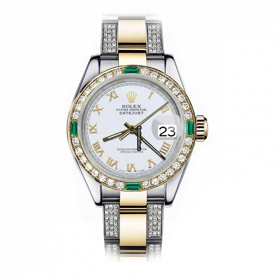 Wonderful Fakes Rolex Lady-datejust 69173 Automatic Movement 26mm Gold/steel Case Womens Watch