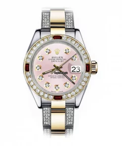 Affordable Clone Rolex Lady-datejust 69173 Automatic Movement 26mm Gold/steel Case Womens Watch