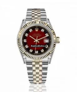 Great Fake Rolex Lady-datejust 69173 Automatic Movement 26mm Gold/steel Case Womens Watch