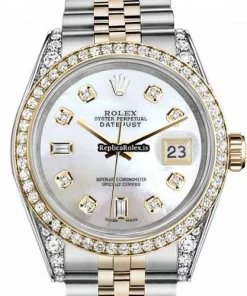 Defect Replica Rolex Datejust 16013 Automatic Movement 36mm Gold/steel Case Mens/unisex Watch