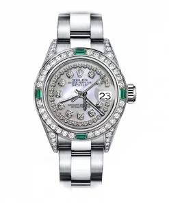 Beautiful Fake Rolex Oyster Perpetual Lady Date 69160 Automatic Movement 26mm Steel Case Womens Watch