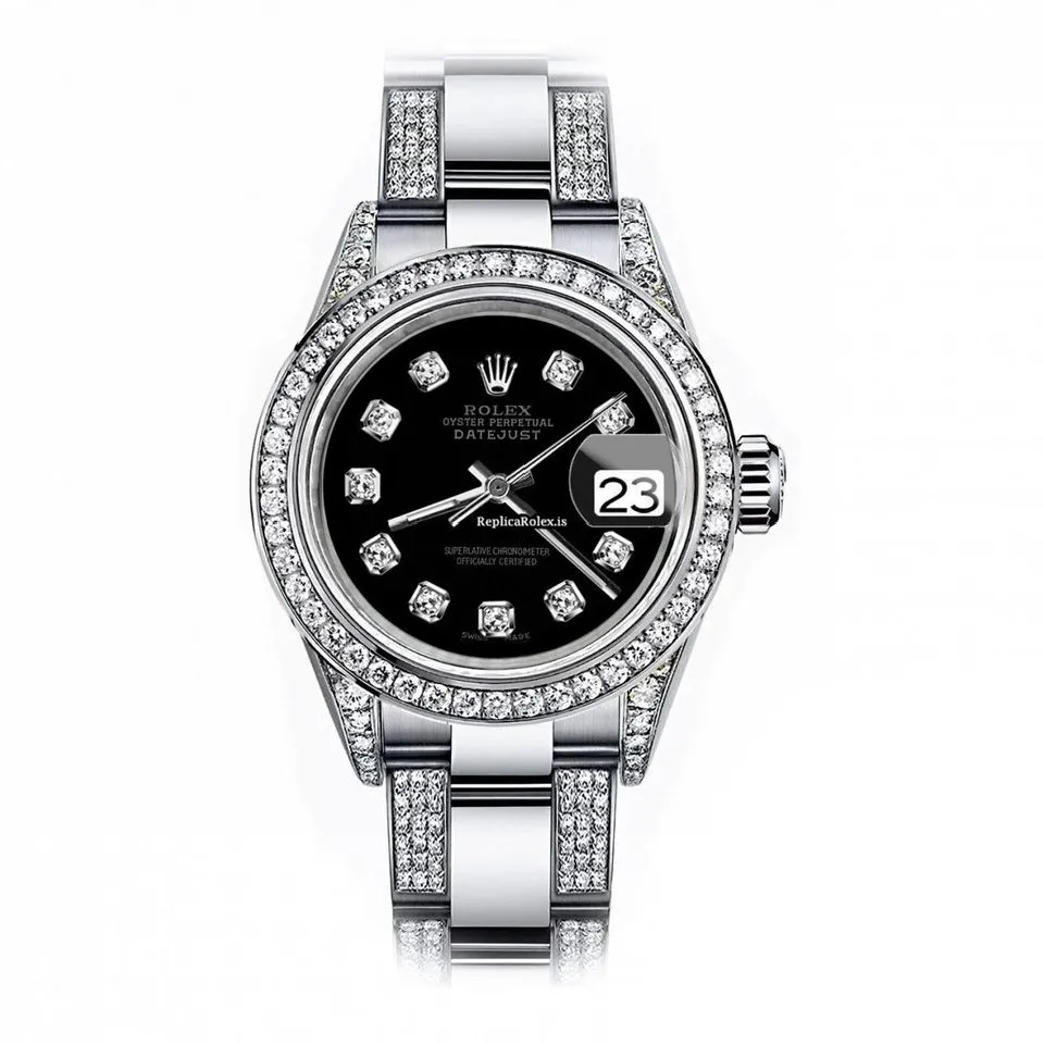 Popular Fakes Rolex Oyster Perpetual Lady Date 69160 Automatic Movement 26mm Steel Case Womens Watch