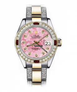 High-end Fake Rolex Lady-datejust 68273 Automatic Movement 31mm Gold/steel Case Womens Watch