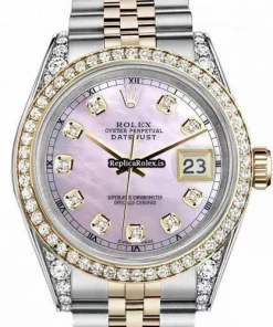 Luxury Knockoff Rolex Lady-datejust 69173 Automatic Movement 26mm Gold/steel Case Womens Watch