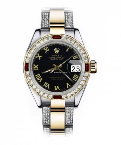 Amazing Fake Rolex Lady-datejust 68273 Automatic Movement 31mm Gold/steel Case Womens Watch