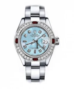 Well Made Replica Rolex Oyster Perpetual Lady Date 69160 Automatic Movement 26mm Steel Case Womens Watch