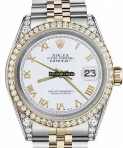 1:1 Replica Rolex Lady-datejust 68274 Automatic Movement 31mm Gold/steel Case Womens Watch