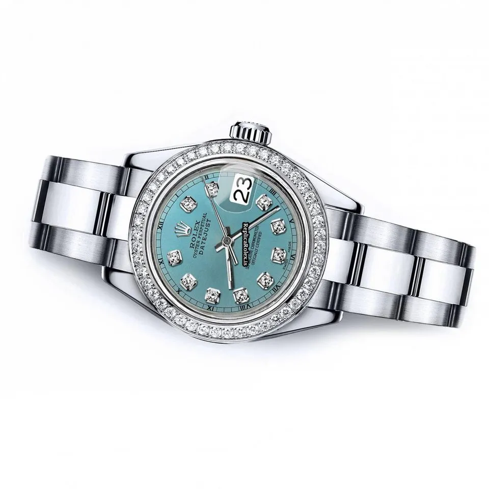 1:1 Fakes Rolex Oyster Perpetual Lady Date 69160 Automatic Movement 26mm Steel Case Womens Watch - Image 3