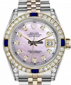Suitable Imitation Rolex Lady-datejust 69173 Automatic Movement 26mm Gold/steel Case Womens Watch