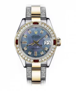 High-end Fake Rolex Lady-datejust 69173 Automatic Movement 26mm Gold/steel Case Womens Watch