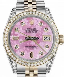 Nice Fake Rolex Lady-datejust 68274 Automatic Movement 31mm Gold/steel Case Womens Watch