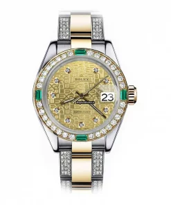Attractive Fake Rolex Lady-datejust 68273 Automatic Movement 31mm Gold/steel Case Womens Watch