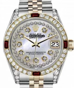 High-end Imitation Rolex Lady-datejust 69173 Automatic Movement 31mm Gold/steel Case Womens Watch