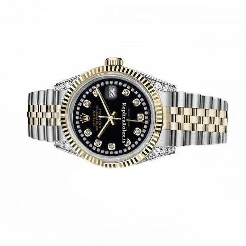 Suitable Copy Rolex Lady-datejust 68274 Automatic Movement 31mm Gold/steel Case Womens Watch - Image 3