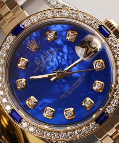 Design Fake Rolex Lady-datejust 68273 Automatic Movement 31mm Gold/steel Case Womens Watch