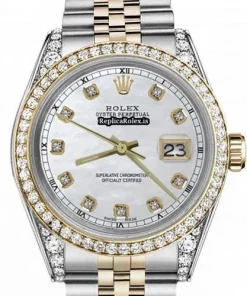 Wonderful Replica Rolex Datejust 16013 Automatic Movement 36mm Gold/steel Case Mens/unisex Watch