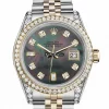 Aaa Fake Rolex Lady-datejust 69173 Automatic Movement 26mm Gold/steel Case Womens Watch