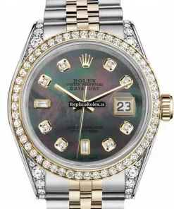 Aaa Fake Rolex Lady-datejust 69173 Automatic Movement 26mm Gold/steel Case Womens Watch