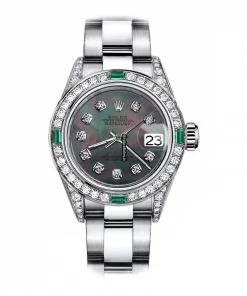 Design Copy Rolex Oyster Perpetual Lady Date 69160 Automatic Movement 26mm Steel Case Womens Watch