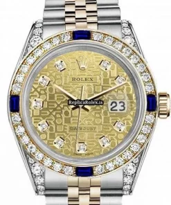 Suitable Fake Rolex Lady-datejust 68273 Automatic Movement 31mm Gold/steel Case Womens Watch