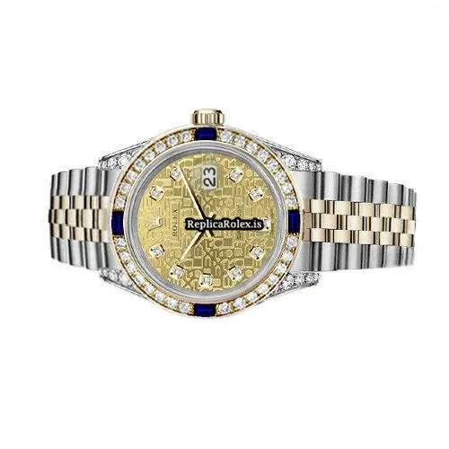 Suitable Fake Rolex Lady-datejust 68273 Automatic Movement 31mm Gold/steel Case Womens Watch - Image 2