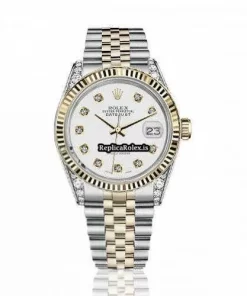 Attractive Replica Rolex Lady-datejust 68274 Automatic Movement 31mm Gold/steel Case Womens Watch
