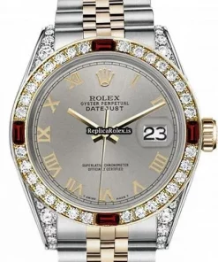 Defect Replicas Rolex Lady-datejust 69173 Automatic Movement 26mm Gold/steel Case Womens Watch