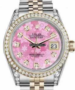 Fabulous Fake Rolex Lady-datejust 69173 Automatic Movement 26mm Gold/steel Case Womens Watch