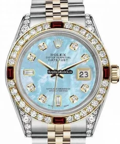 Luxury Fake Rolex Lady-datejust 69173 Automatic Movement 26mm Gold/steel Case Womens Watch