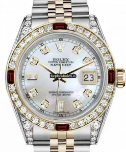 Ideal Fake Rolex Lady-datejust 69173 Automatic Movement 26mm Gold/steel Case Womens Watch