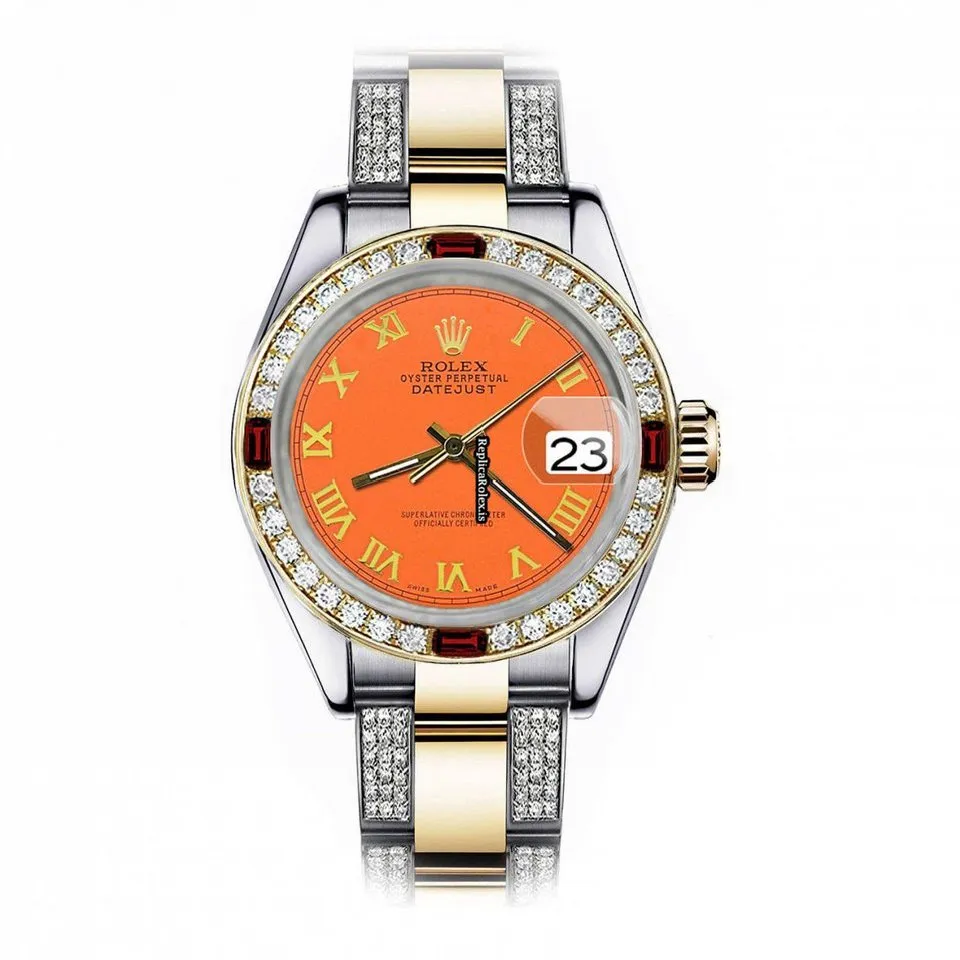 Unique Clone Rolex Lady-datejust 69173 Automatic Movement 26mm Gold/steel Case Womens Watch