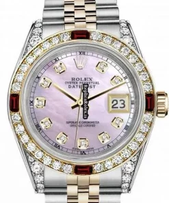 Ideal Fake Rolex Lady-datejust 69173 Automatic Movement 31mm Gold/steel Case Womens Watch