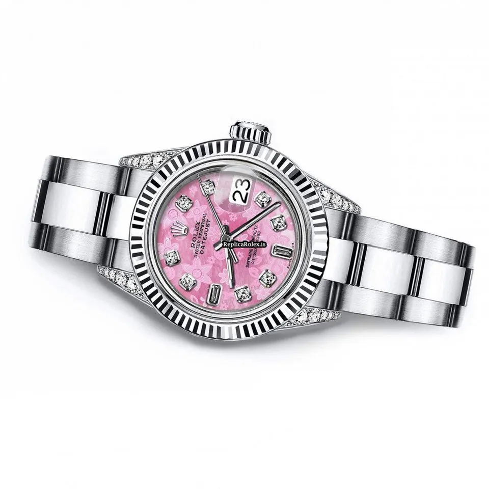 Superior Fake Rolex Oyster Perpetual Lady Date 69160 Automatic Movement 26mm Steel Case Womens Watch - Image 3