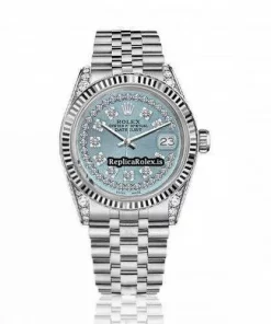 Terrific Replica Rolex Oyster Perpetual Lady Date 69160 Automatic Movement 26mm Steel Case Womens Watch