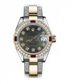 Well Made Replica Rolex Lady-datejust 69173 Automatic Movement 26mm Gold/steel Case Womens Watch