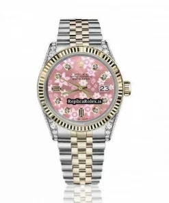 Well Made Imitation Rolex Lady-datejust 68274 Automatic Movement 31mm Gold/steel Case Womens Watch