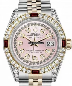 Fantastic Replica Rolex Lady-datejust 69173 Automatic Movement 31mm Gold/steel Case Womens Watch