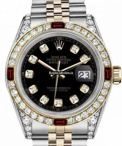 Suitable Fakes Rolex Lady-datejust 69173 Automatic Movement 31mm Gold/steel Case Womens Watch