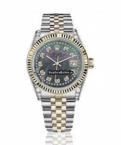 Well Made Clone Rolex Lady-datejust 69173 Automatic Movement 26mm Gold/steel Case Womens Watch