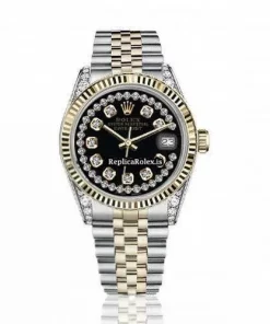 Incredible Replica Rolex Lady-datejust 69173 Automatic Movement 26mm Gold/steel Case Womens Watch
